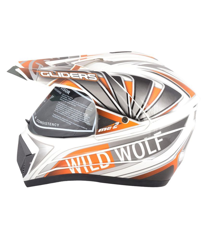 Gliders MC2 Full Face Helmet White L Buy Gliders MC2 Full Face Helmet