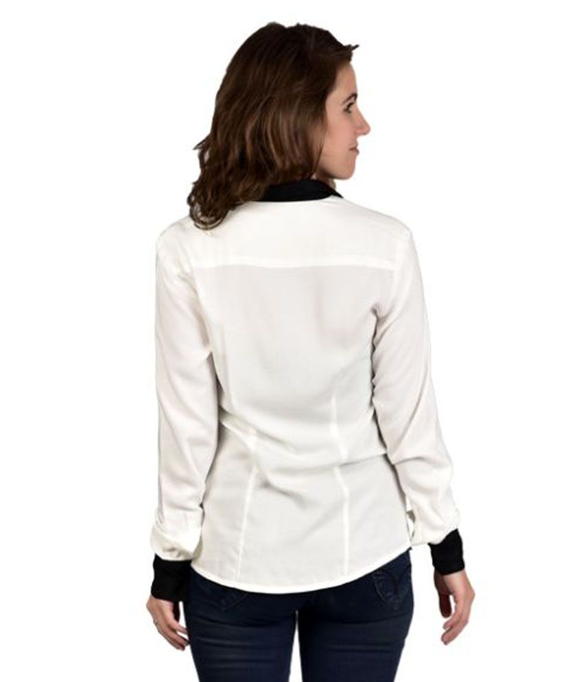 white rayon shirt