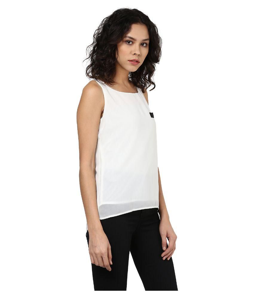Zoys White Poly Georgette Top - Buy Zoys White Poly Georgette Top ...