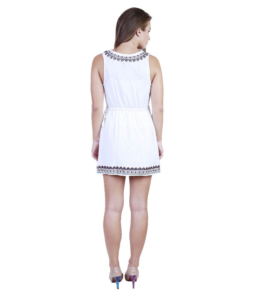 Angrez Fashion White Cotton Dresses Buy Angrez Fashion White Cotton