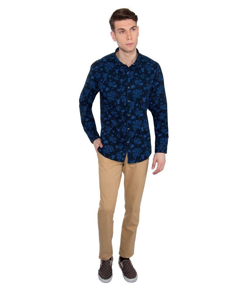 Vimal Navy Casuals Slim Fit Shirt - Buy Vimal Navy Casuals Slim Fit ...