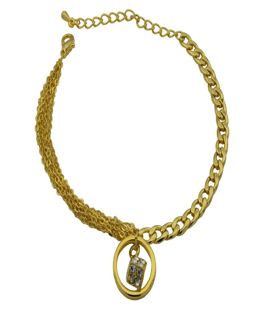 High Trendz Alloy Golden Bracelet: Buy High Trendz Alloy Golden ...