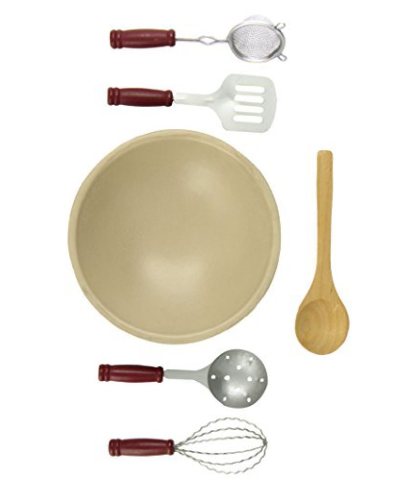18" Doll Vintage Style Kitchen Tool Accessory Set. Includes Wood Bowl