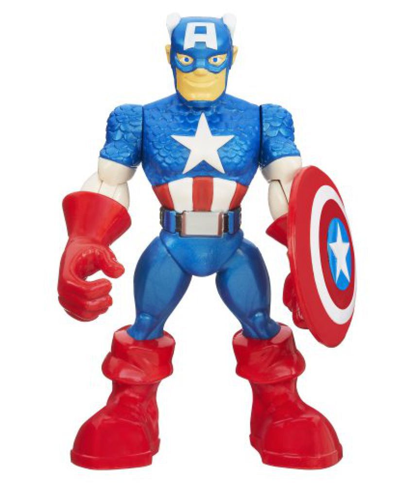 Playskool Heroes Marvel Super Hero Adventures Captain America Figure ...