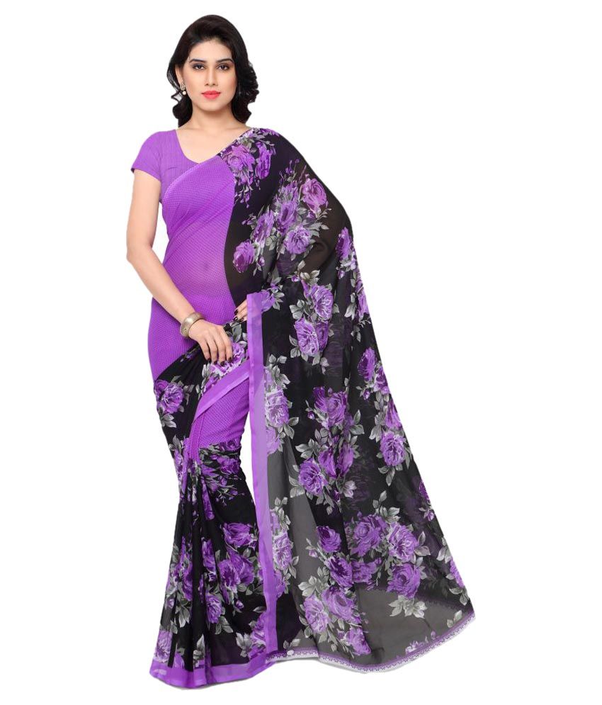 georgette saree look