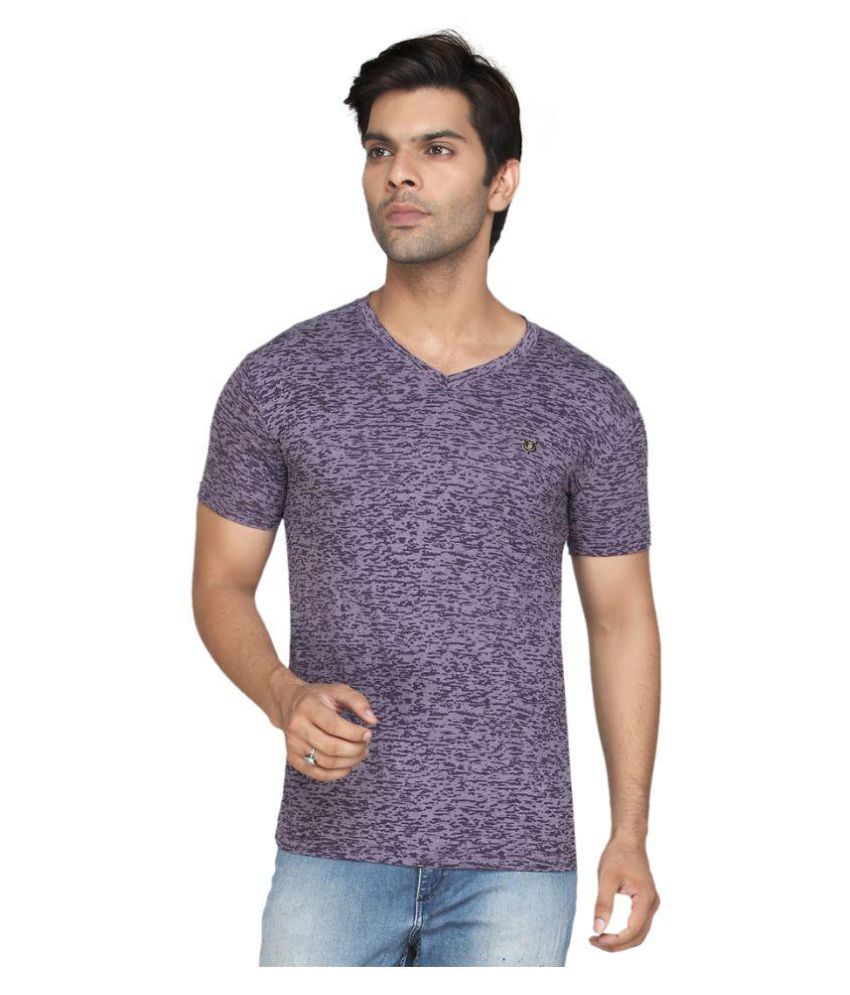 purple v neck t shirt mens