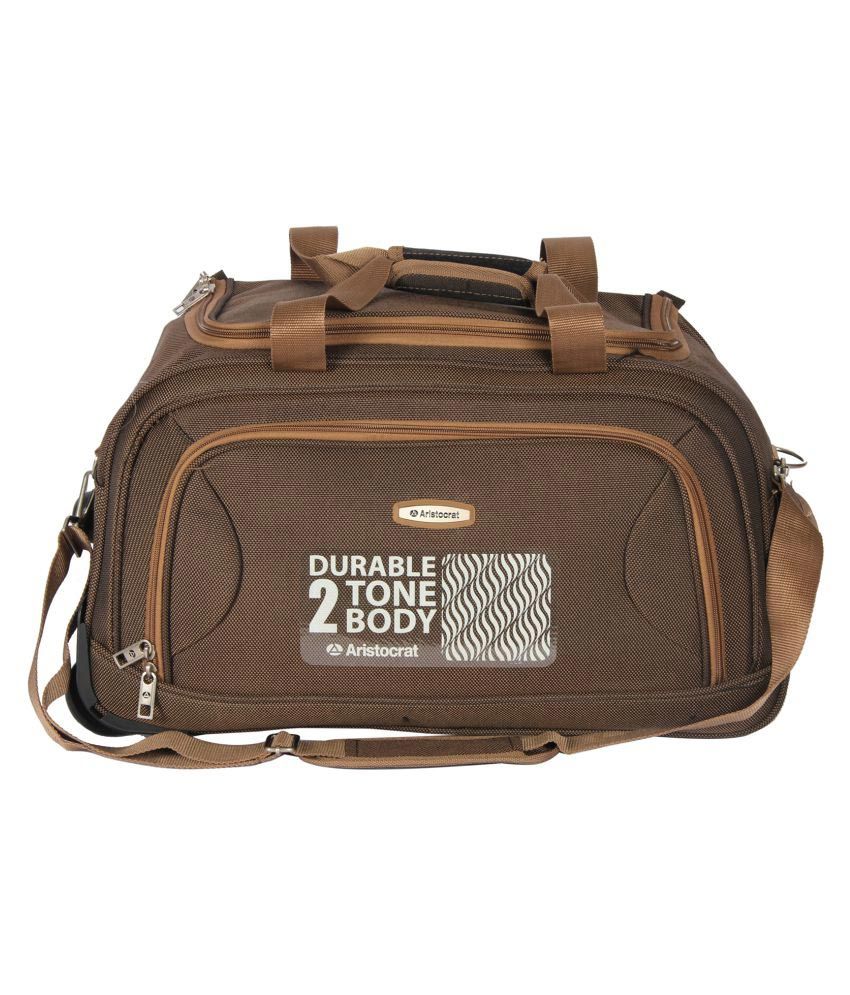 Aristocrat Brown Solid Duffle Bag Buy Aristocrat Brown Solid Duffle