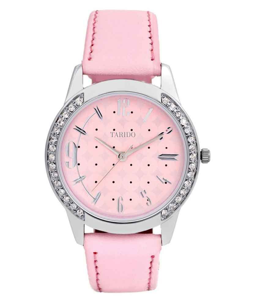 Tarido Pink Wrist Watch For Women Price in India: Buy Tarido Pink Wrist ...