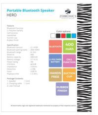Zebronics Bluetooth Speaker (Hero Black)
