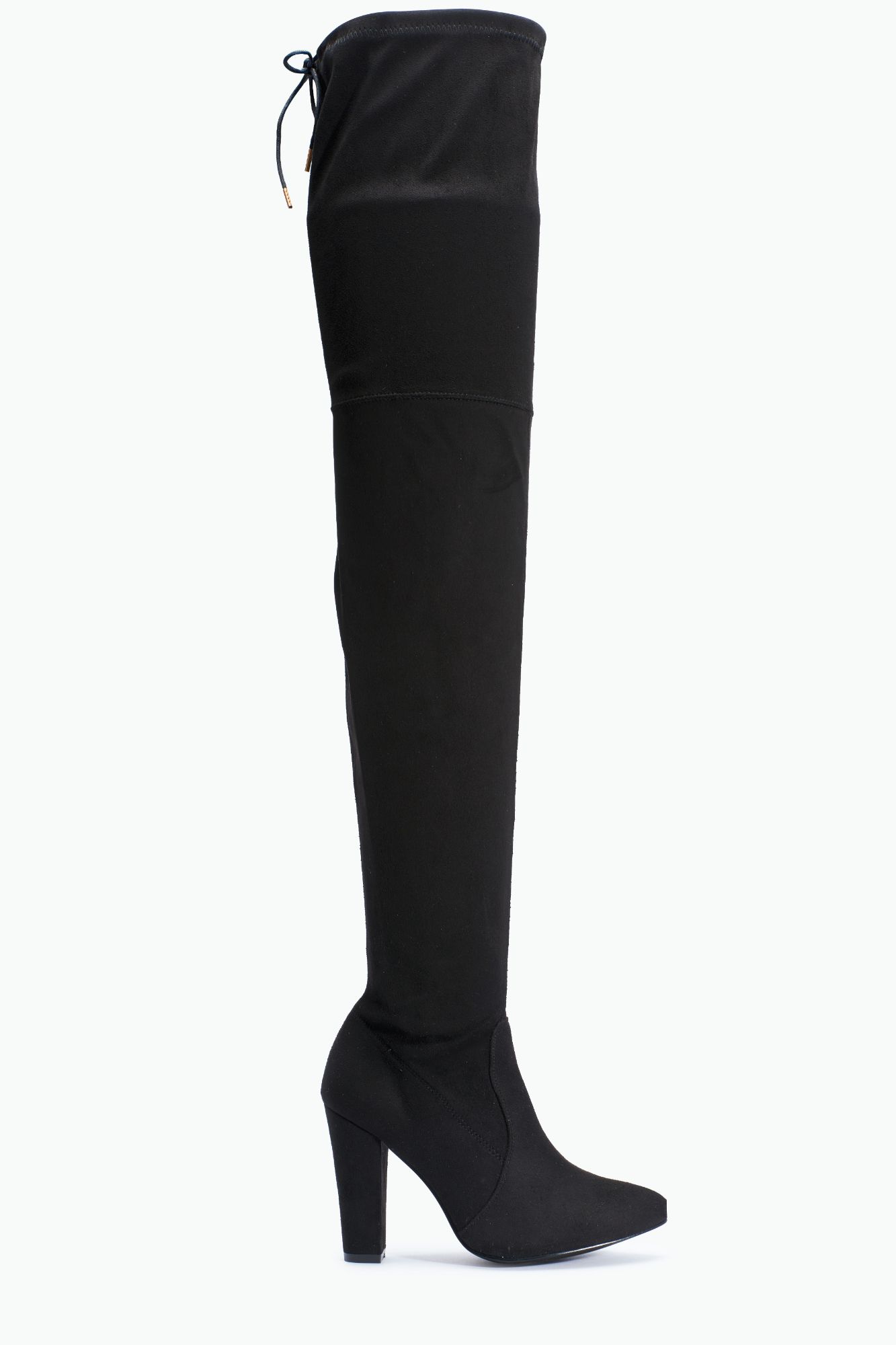 black knee high boots