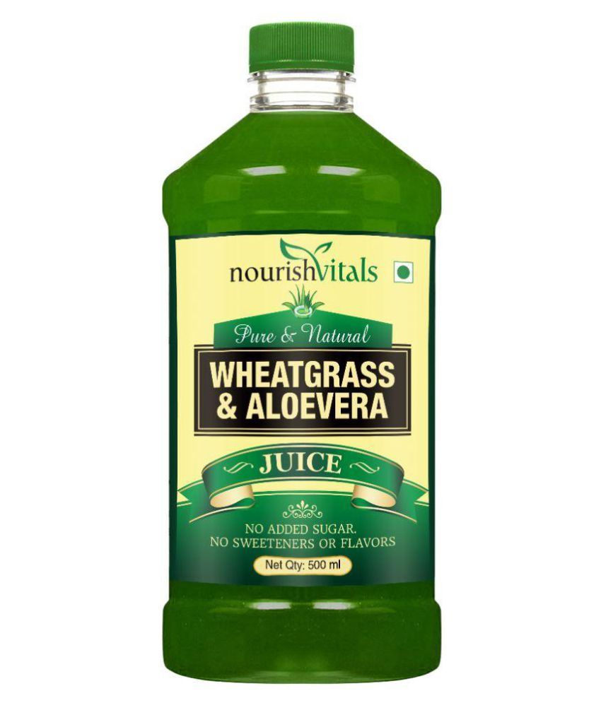 NourishVitals WheatGrass With AloeVera Juice 2 Bottles 500 ml Buy