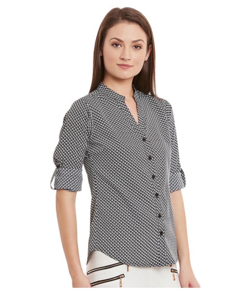 Buy Wisstler Gray Poly Crepe Shirt Online at Best Prices in India ...