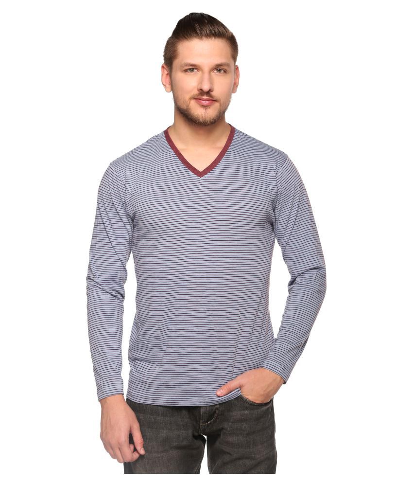 mens grey v neck t shirts