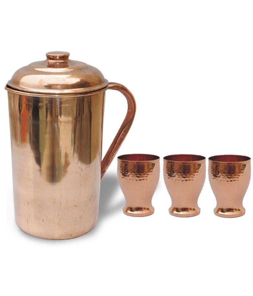 copper jug bottle glass set