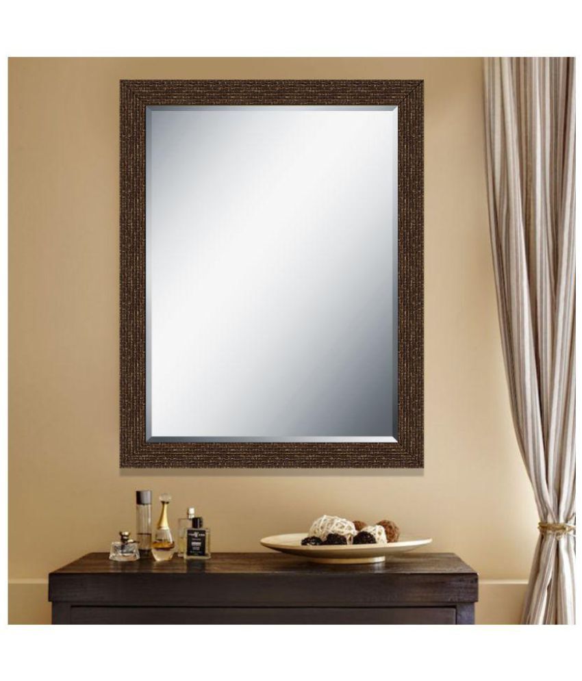Elegant Arts Frames Textured Brown Synthetic Wall Decorative Elegant Arts Frames Textured Brown Synthetic Wall Decorative Mirror 18 In X 24