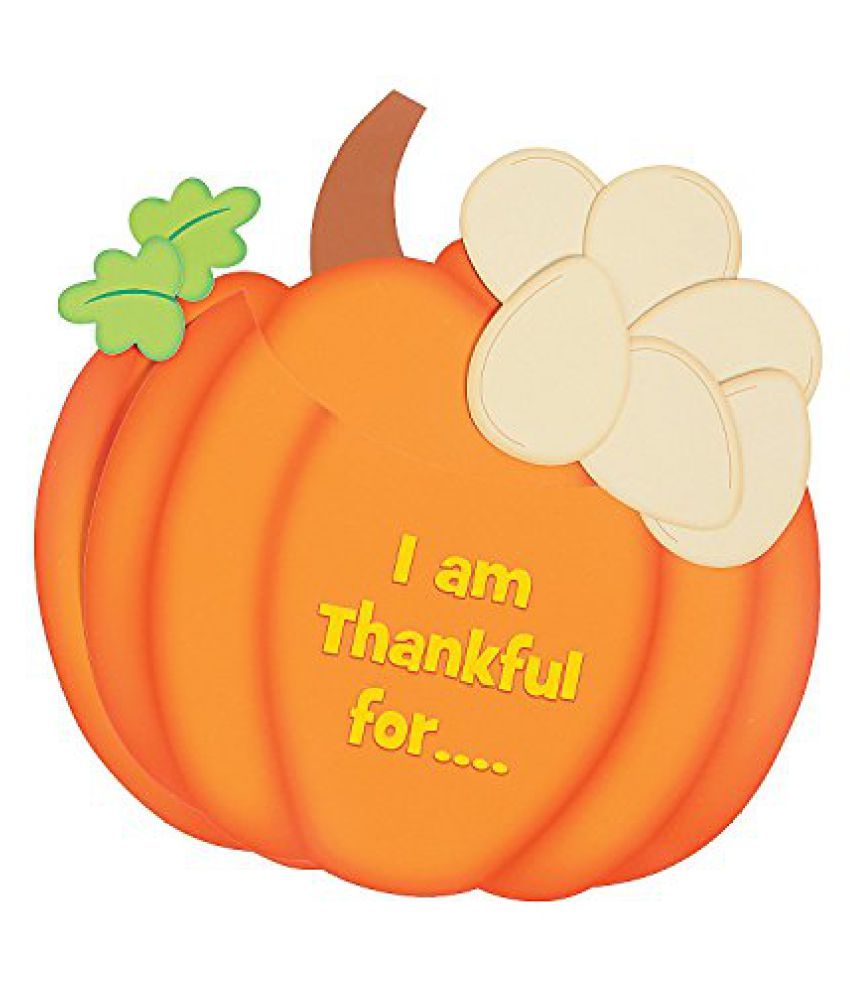 Paper Thankful Pumpkin Craft Kit (1 Dozen) - Halloween/Thanksgiving ...