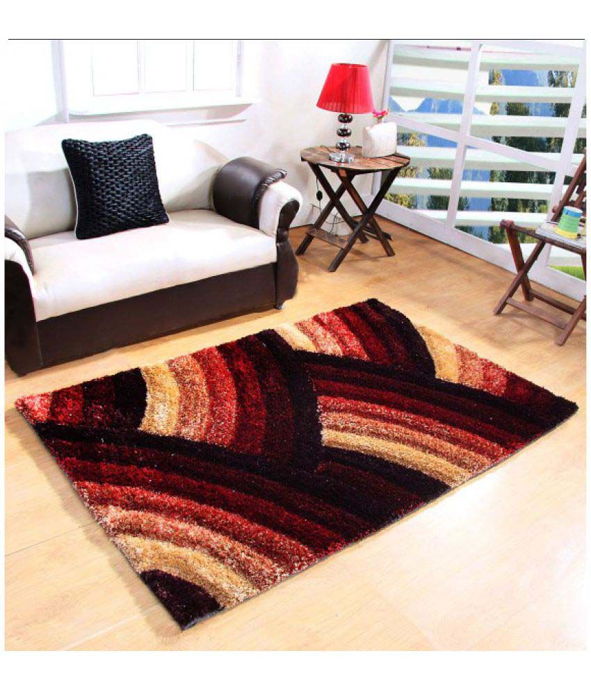     			Akshya Multi Shaggy Carpet Abstract 5x7 Ft.