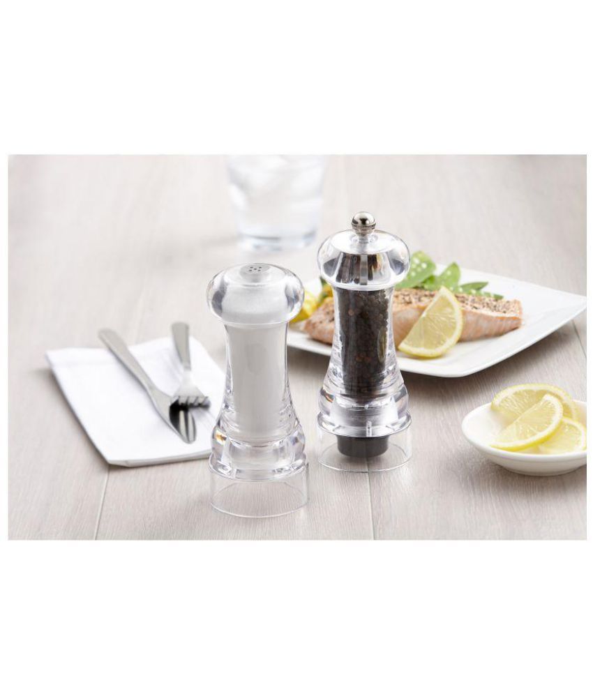 Trudeau Clear Pepper Mill and Salt Shaker Combo Buy Online at Best