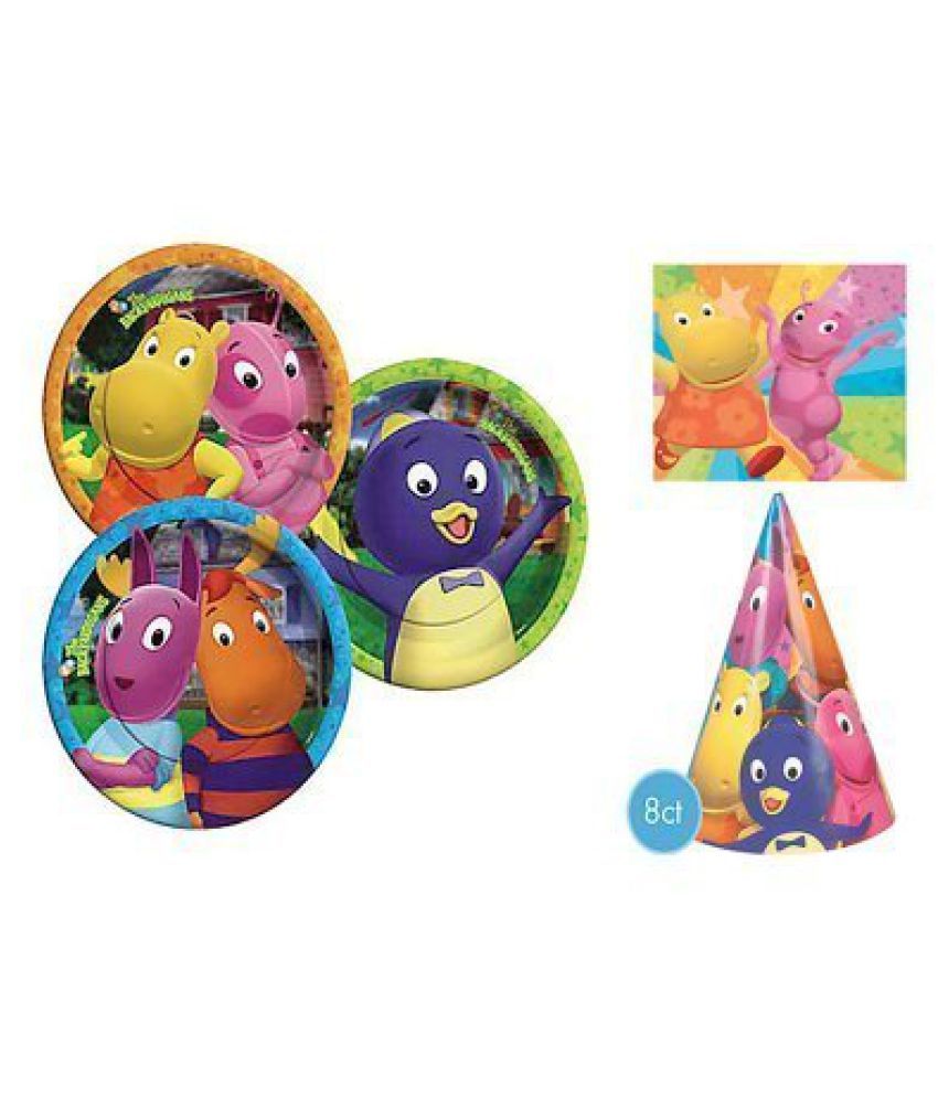 Backyardigans Dessert Plates, Napkins and Party Hats (Serves 8) - Buy ...