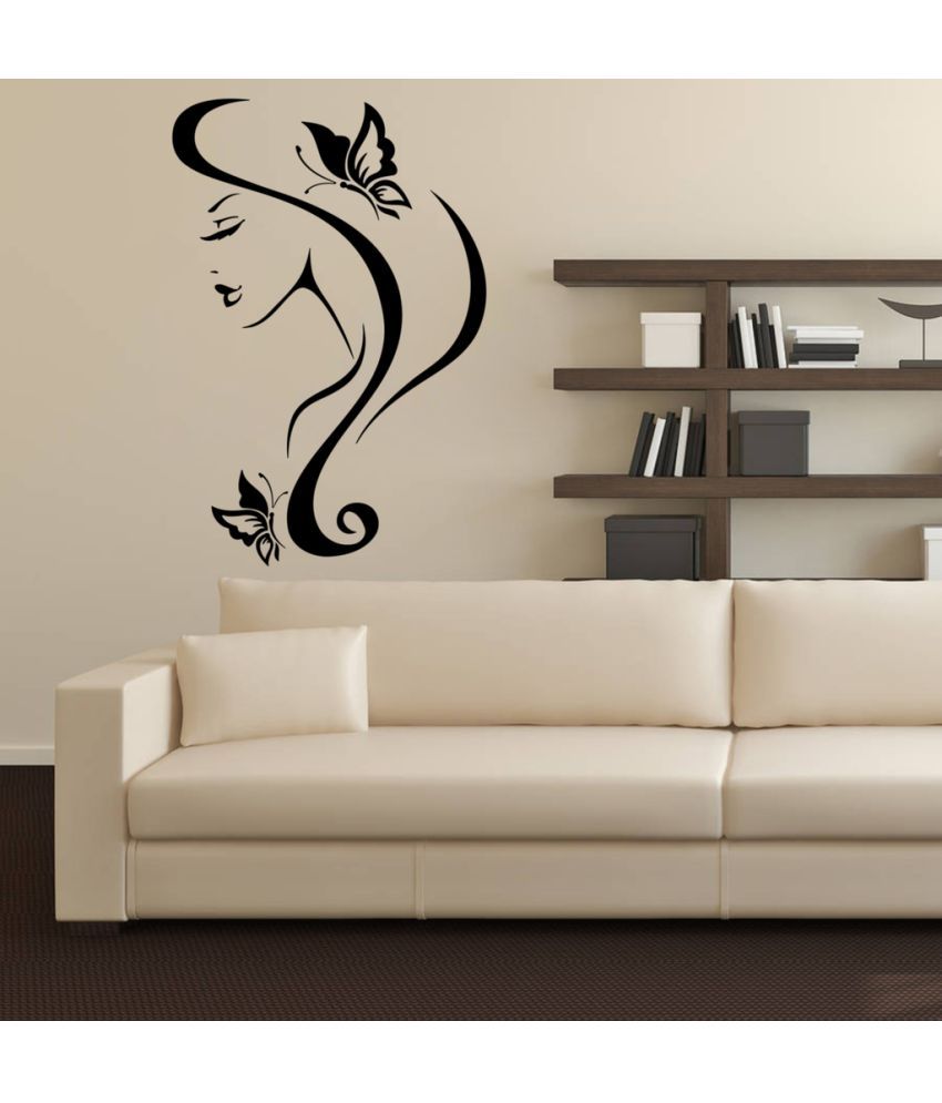     			Decor Villa Girl with butterflay Vinyl Wall Stickers