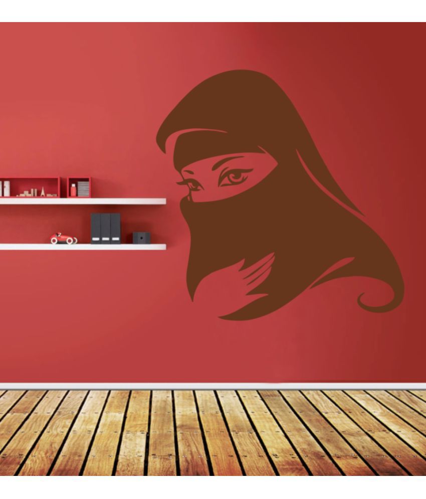     			Decor Villa Muslim Girl Face Vinyl Wall Stickers