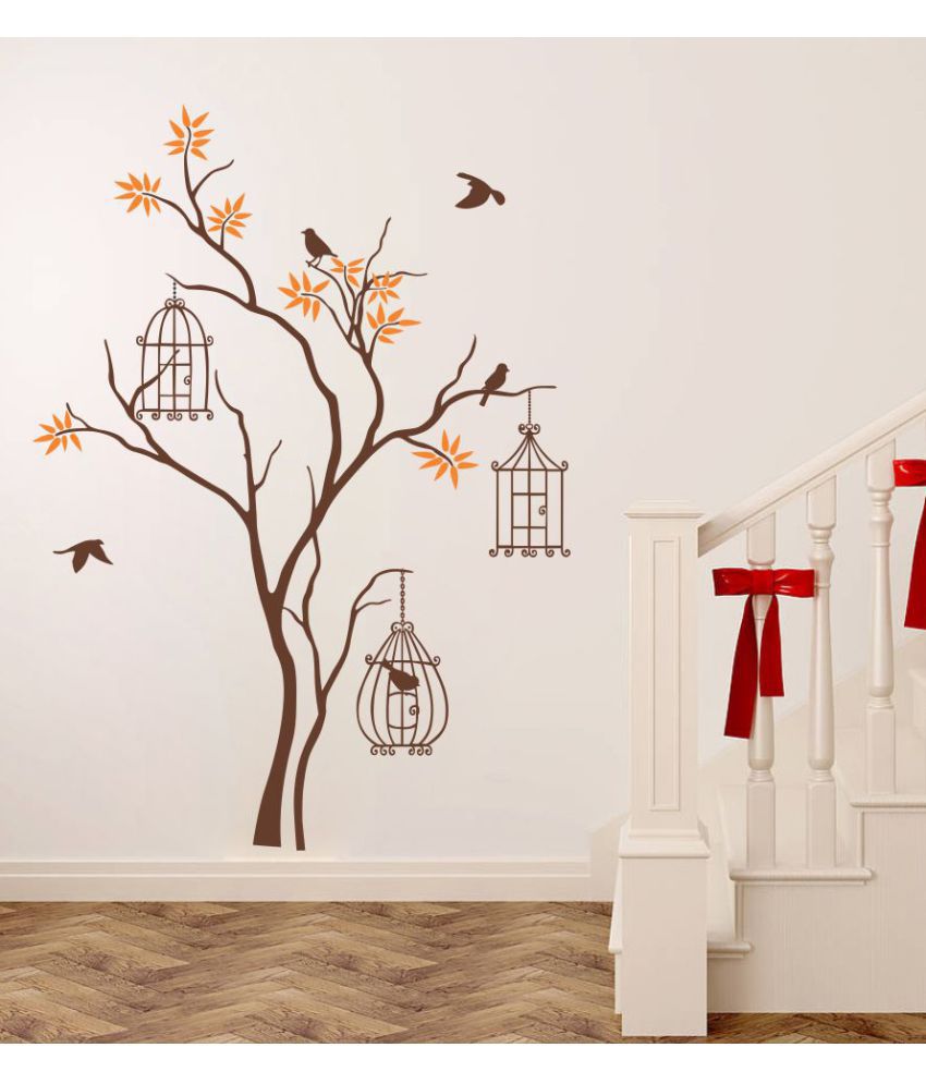     			Decor Villa Tree With Cages Vinyl Wall Stickers