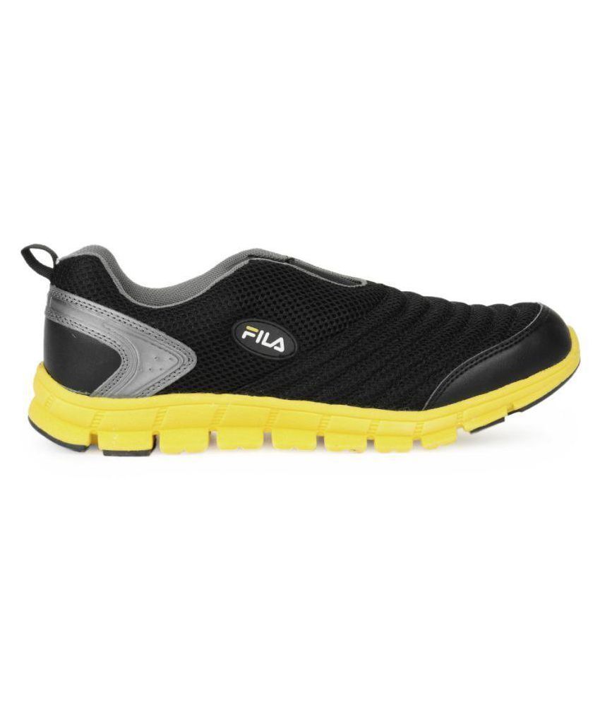 fila men black smash iii casual shoes