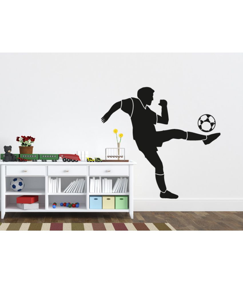     			Decor Villa Kicking on football Vinyl Wall Stickers