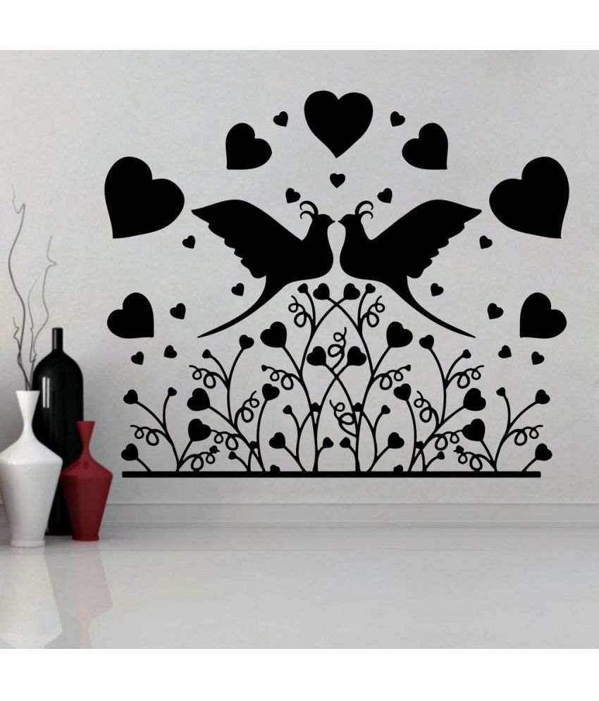     			Decor Villa Love bird with heart Vinyl Wall Stickers