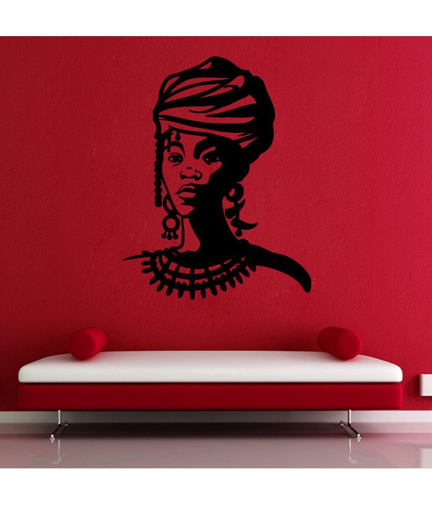     			Decor Villa Black girl Vinyl Wall Stickers