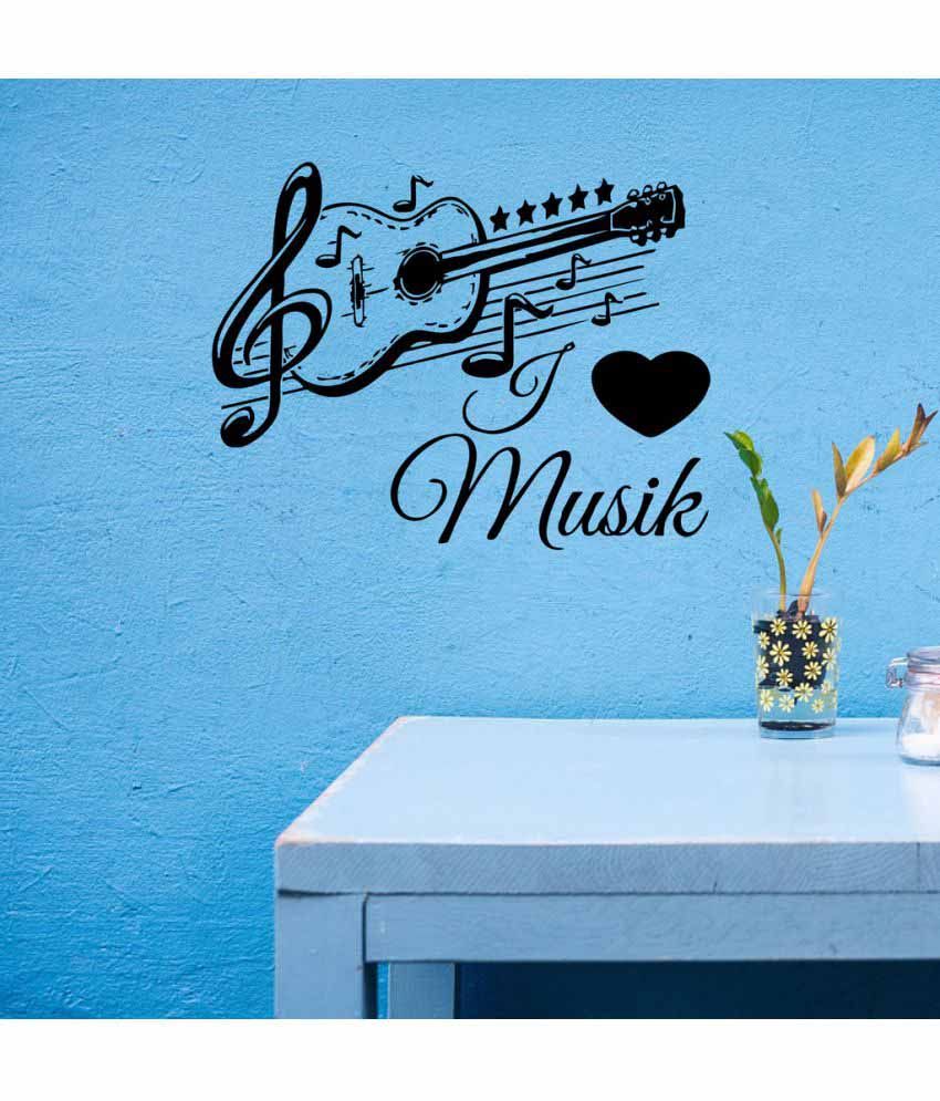     			Decor Villa I Love Music Vinyl Wall Stickers