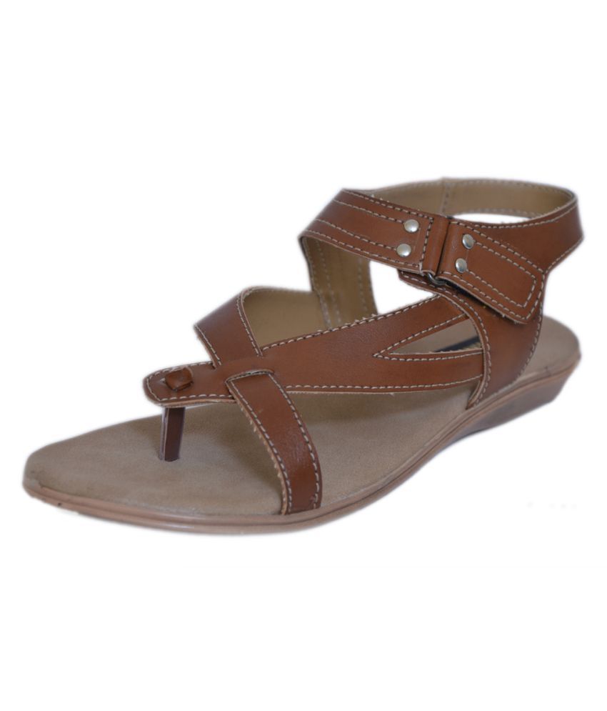 comfortable brown flats