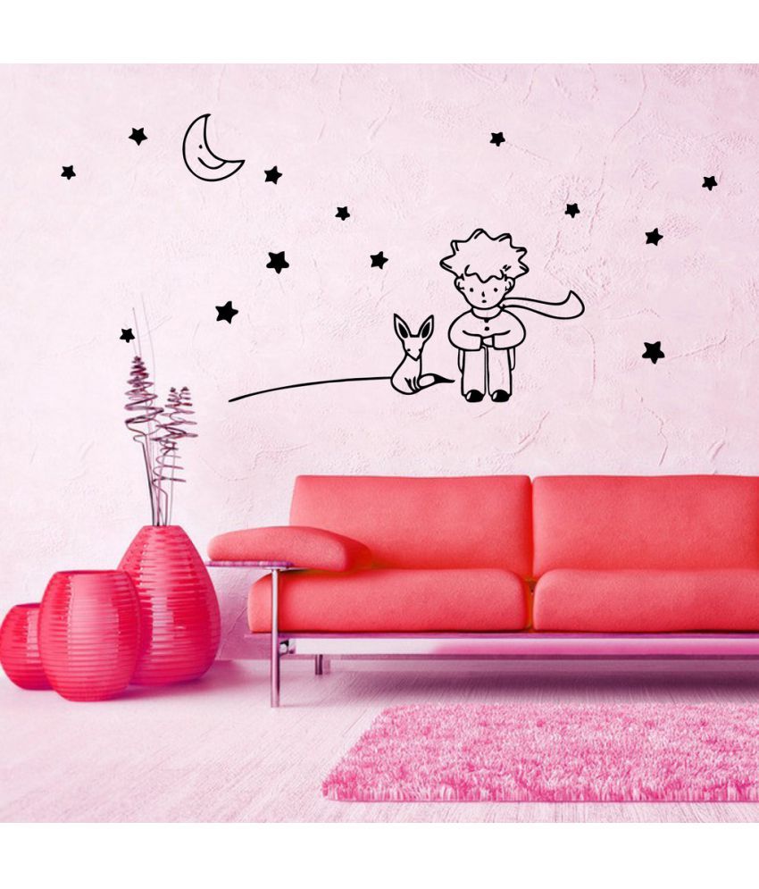     			Decor Villa Seeting Boy With Stars Vinyl Wall Stickers