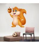 Decor Villa Cute Squirrel with Acorn Vinyl Wall Stickers