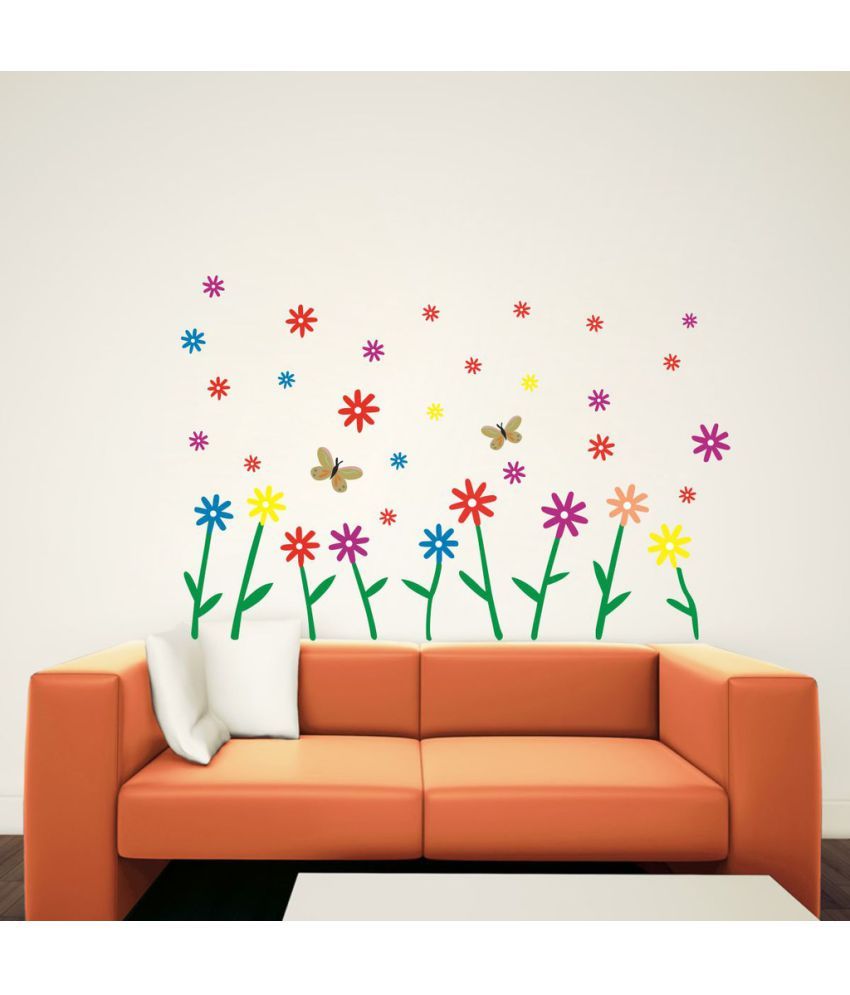     			Decor Villa Flowers Vinyl Wall Stickers