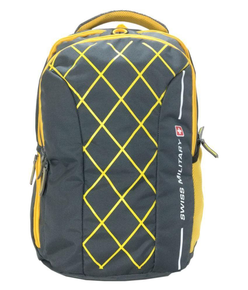 Swiss Military 15.6 inch Laptop Backpack ( Yellow & Grey) Buy Swiss