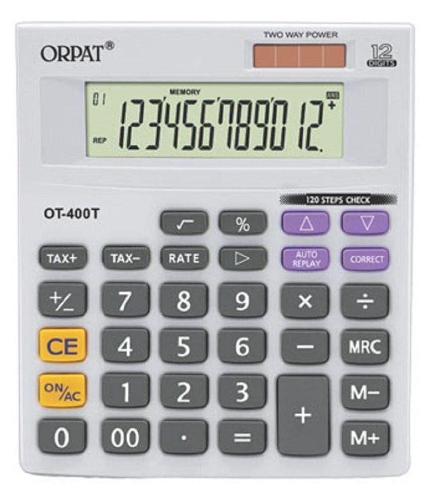     			Riocci Orpat OT-400T Calculator (White)