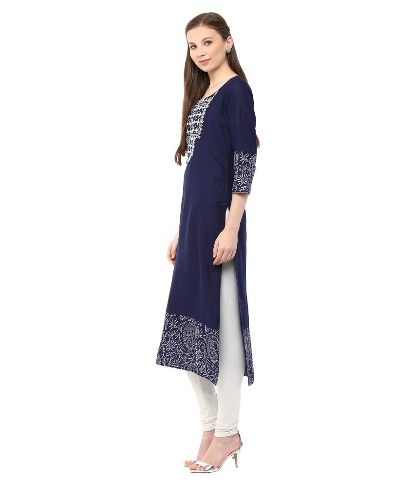 Aois Mustard Cotton Straight Kurti - Buy Aois Mustard Cotton Straight ...