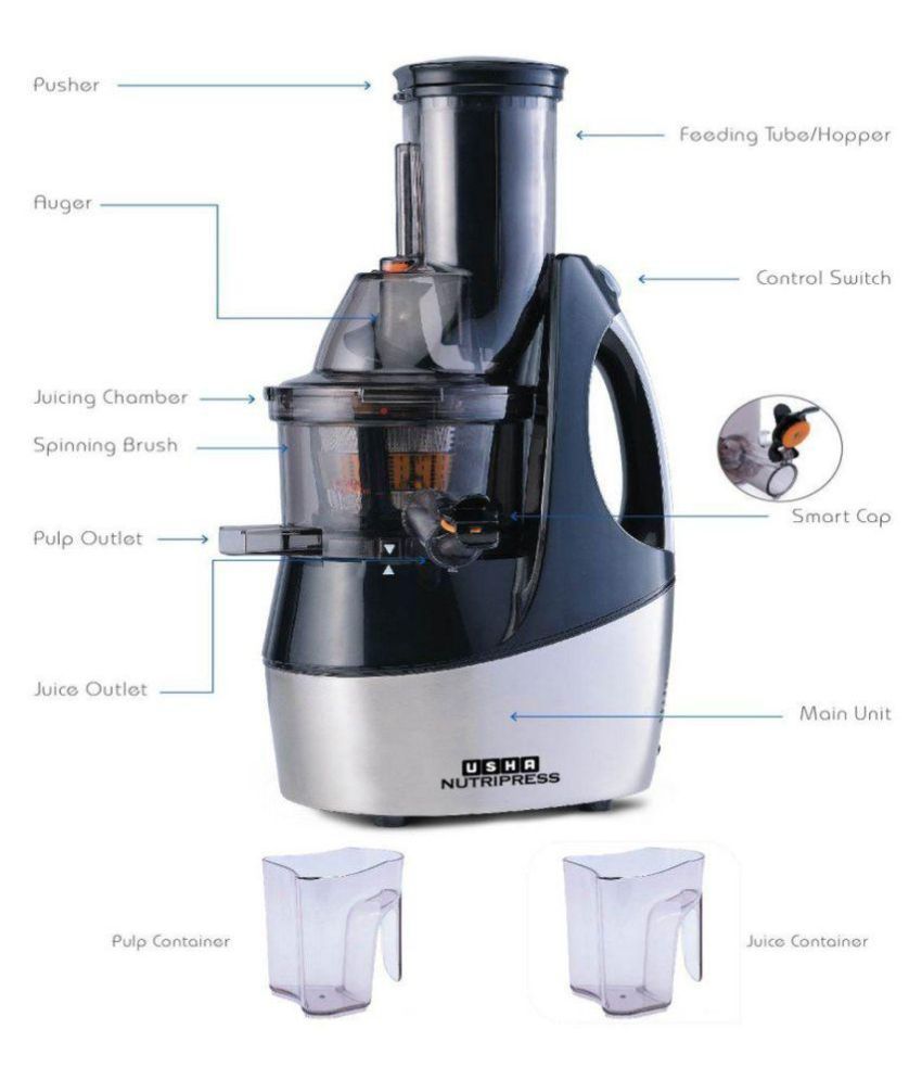Usha CPJ362F Slow Juicer Black Price in India Buy Usha CPJ362F Slow