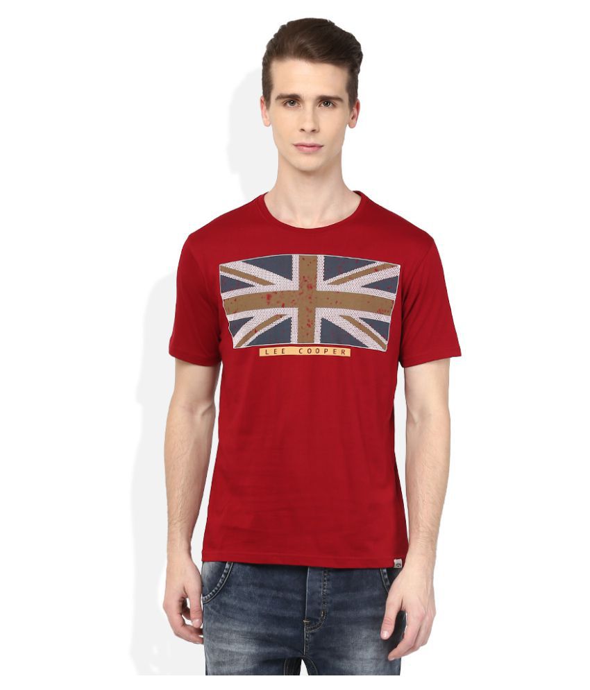 lee cooper red t shirt