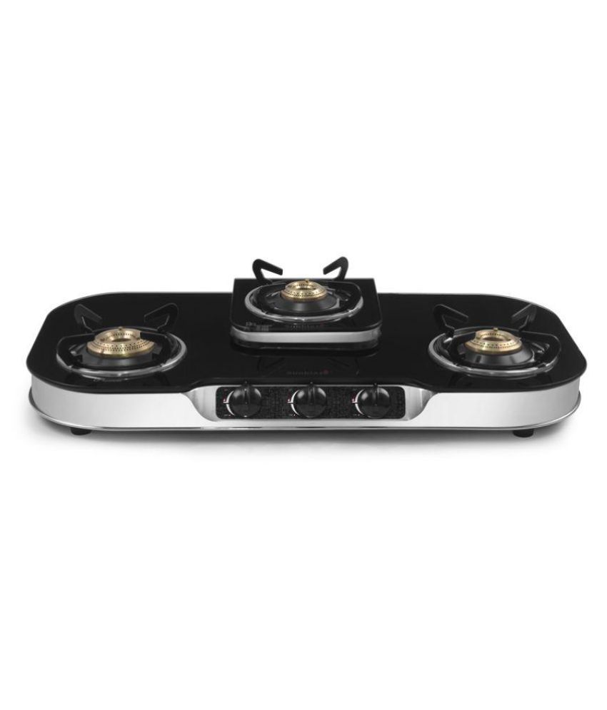 Sunblaze EXOTICA 3 Burner Glass Manual Gas Stove Price in India Buy