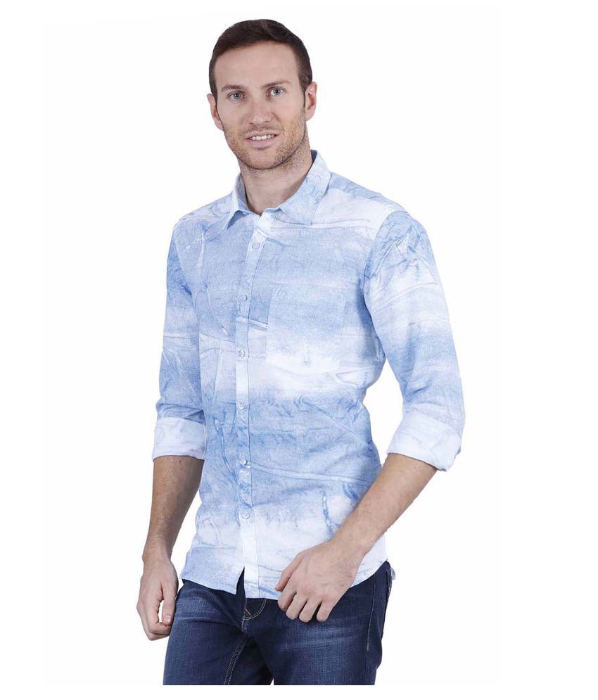 Laven Blue Casuals Slim Fit Shirt - Buy Laven Blue Casuals Slim Fit ...
