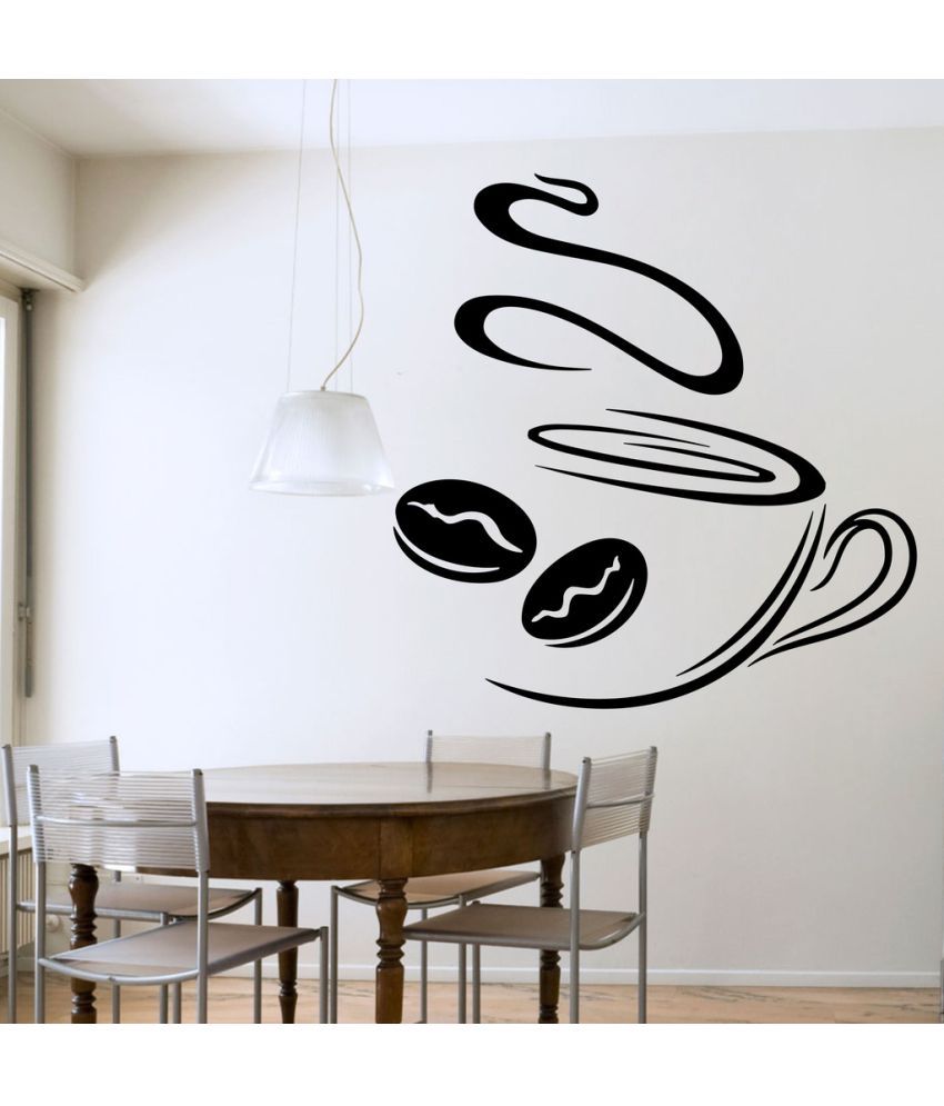     			Decor Villa Half coffee cup Vinyl Wall Stickers