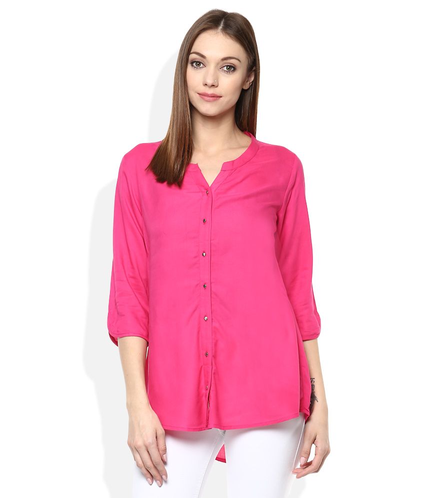 pink tunic top womens