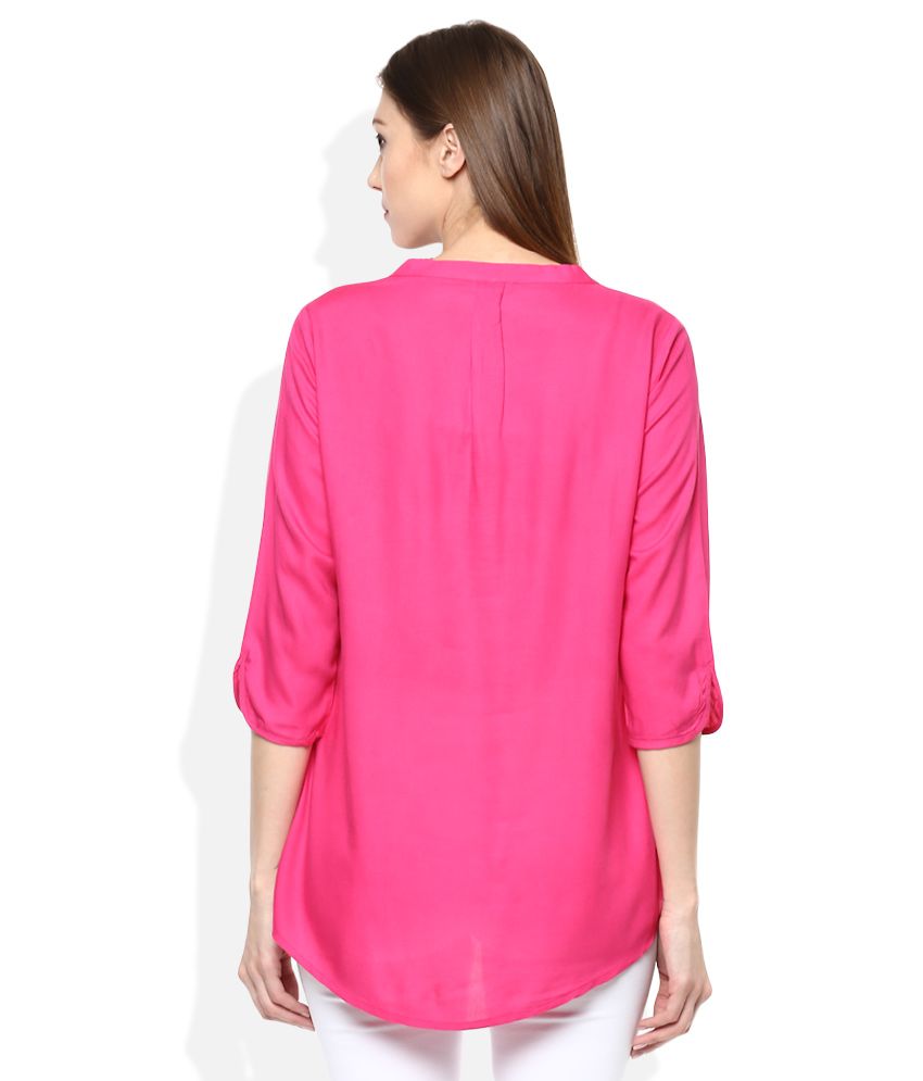 pink tunic top womens