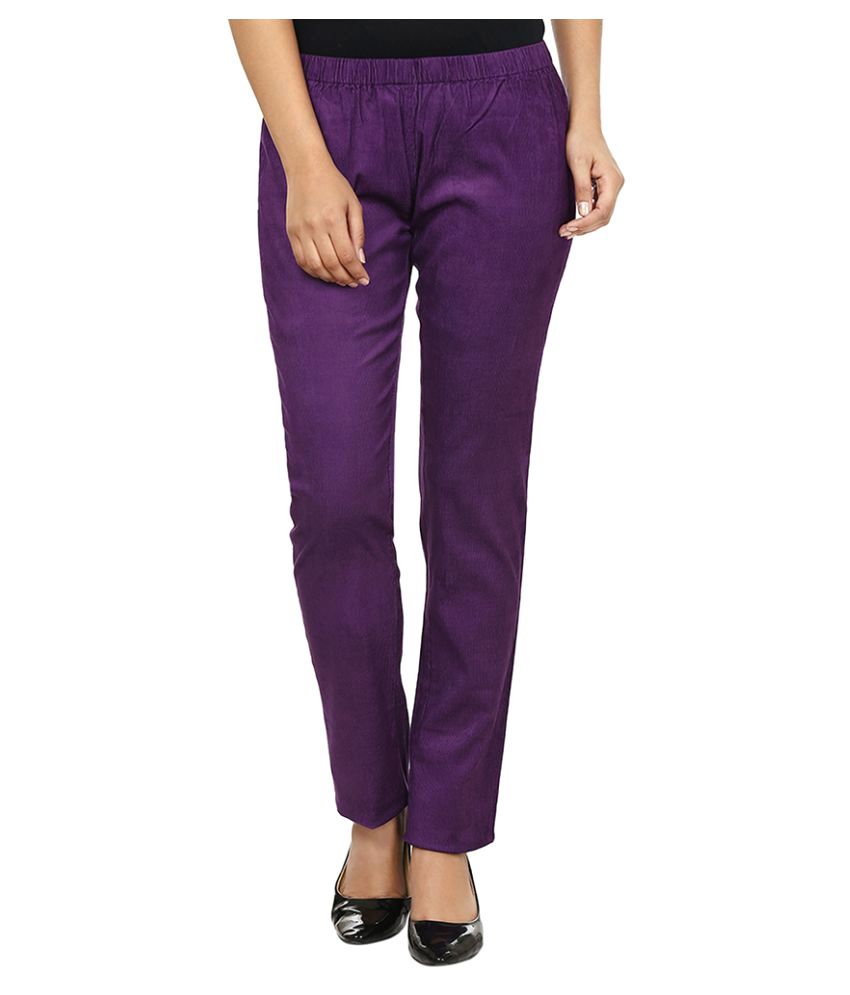 purple corduroy trousers mens