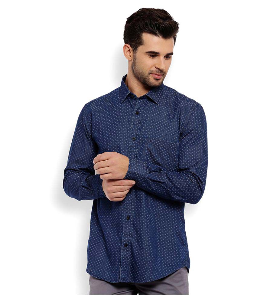 Colorplus Blue Casuals Slim Fit Shirt - Buy Colorplus Blue Casuals Slim ...