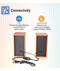 Envent TrueWood 210 USB powered 2.0 speaker with 6W RMS