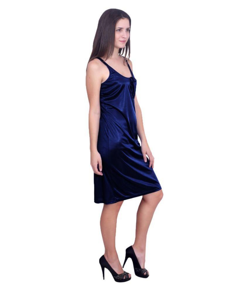 Buy You Forever Satin Nighty & Night Gowns - Navy Online at Best Prices in India - Snapdeal