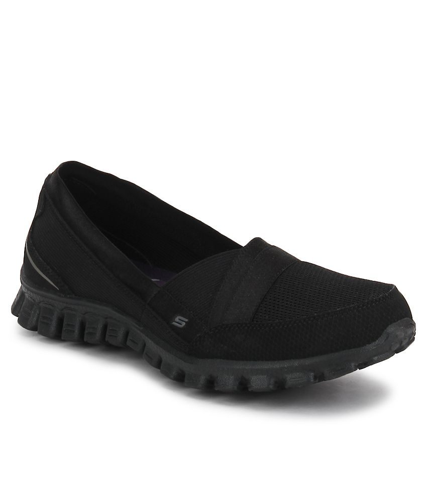 skechers women's quipster black walking shoe